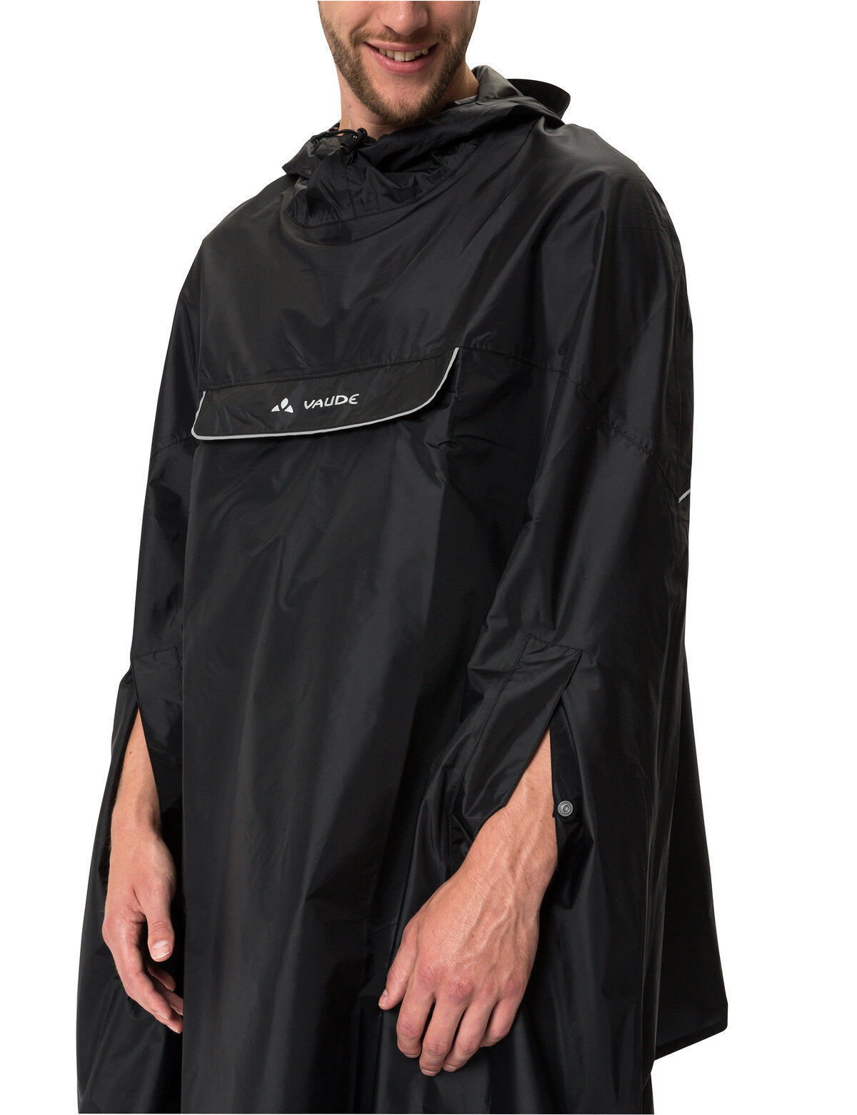 VAUDE Valdipino Poncho schwarz