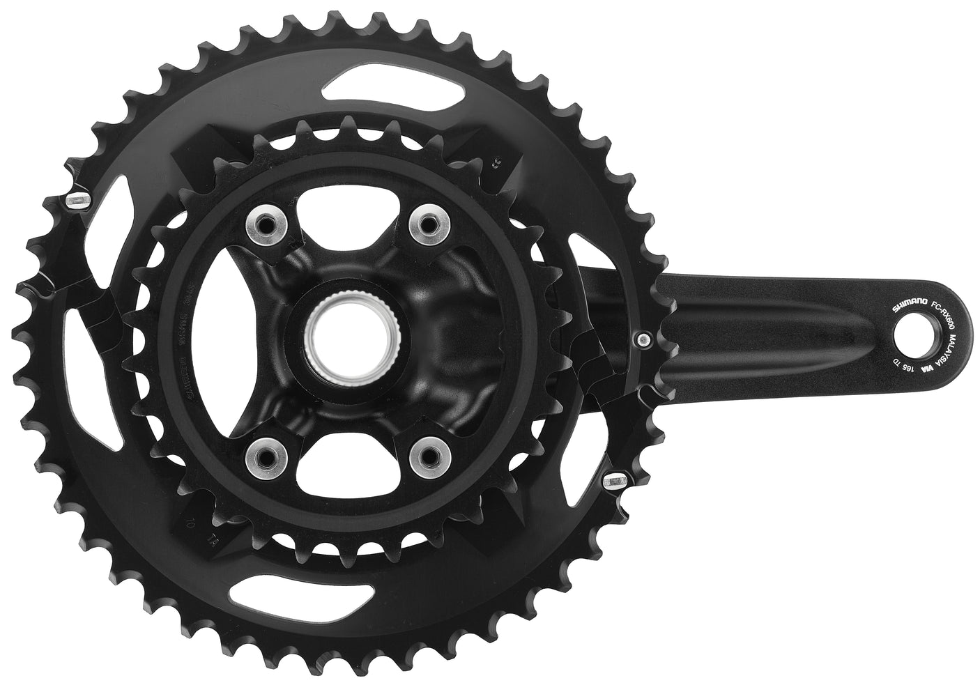 Shimano GRX FC-RX600 Kurbelgarnitur 2x10-fach 46-30Z schwarz