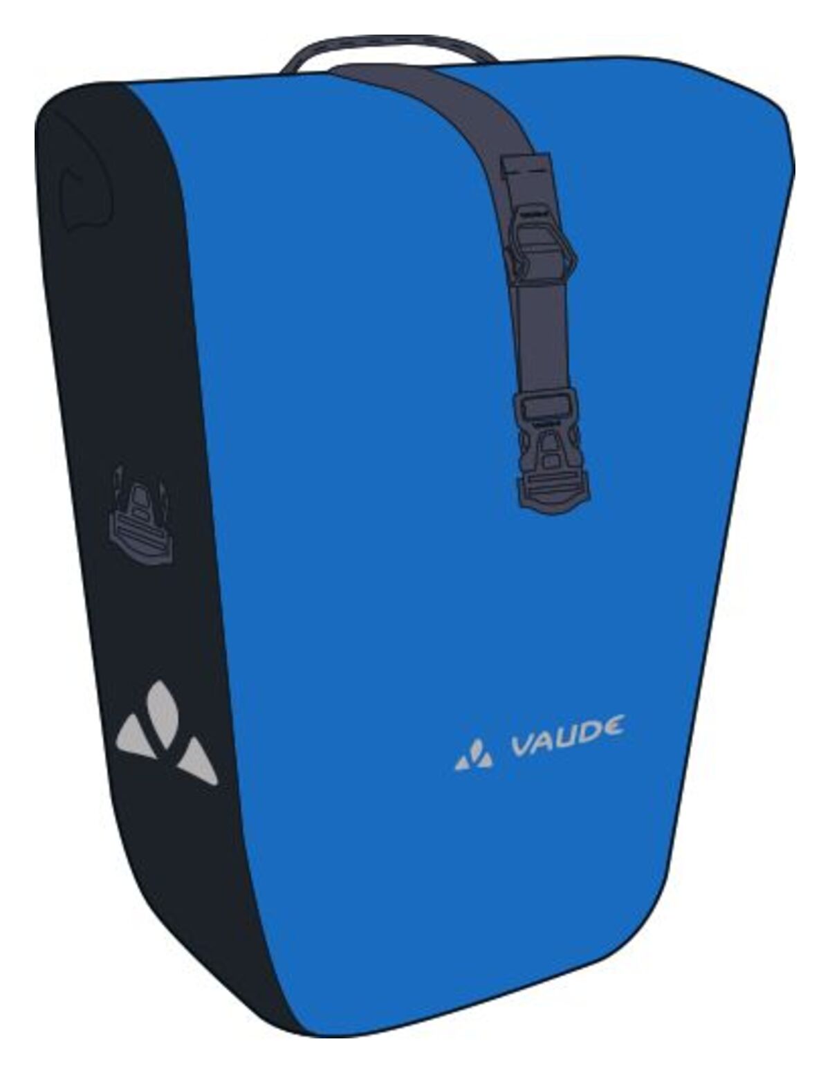 VAUDE Aqua Back Gepäckträgertasche blau/schwarz