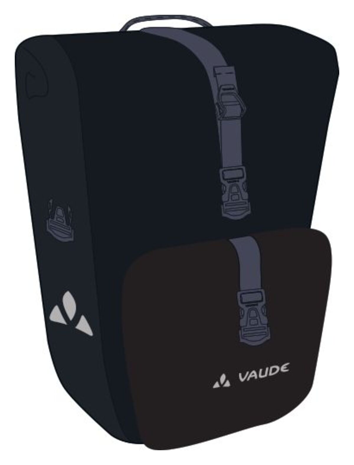 VAUDE Aqua Back Plus Doppelpacktasche schwarz