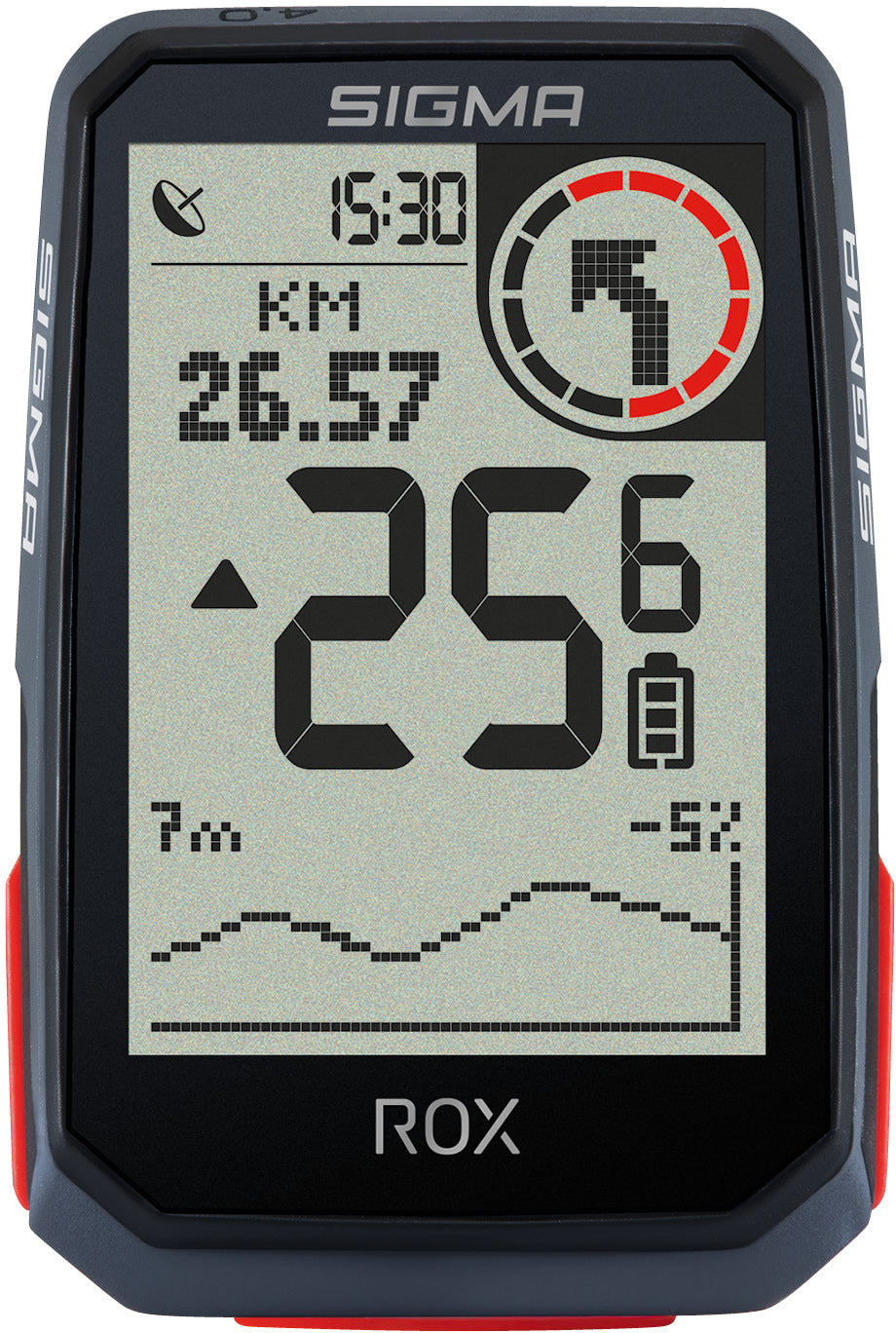 Sigma ROX 4.0 Fahrradcomputer Set inkl. Vorbauhalterung + Pulsgurt + Geschwindigkeit/Trittfrequenz Sensor schwarz