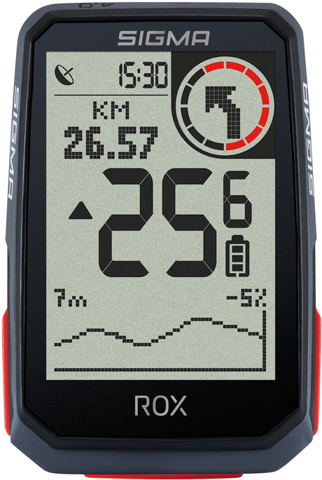 Sigma ROX 4.0 Fahrradcomputer Set inkl. Vorbauhalterung + Pulsgurt + Geschwindigkeit/Trittfrequenz Sensor schwarz