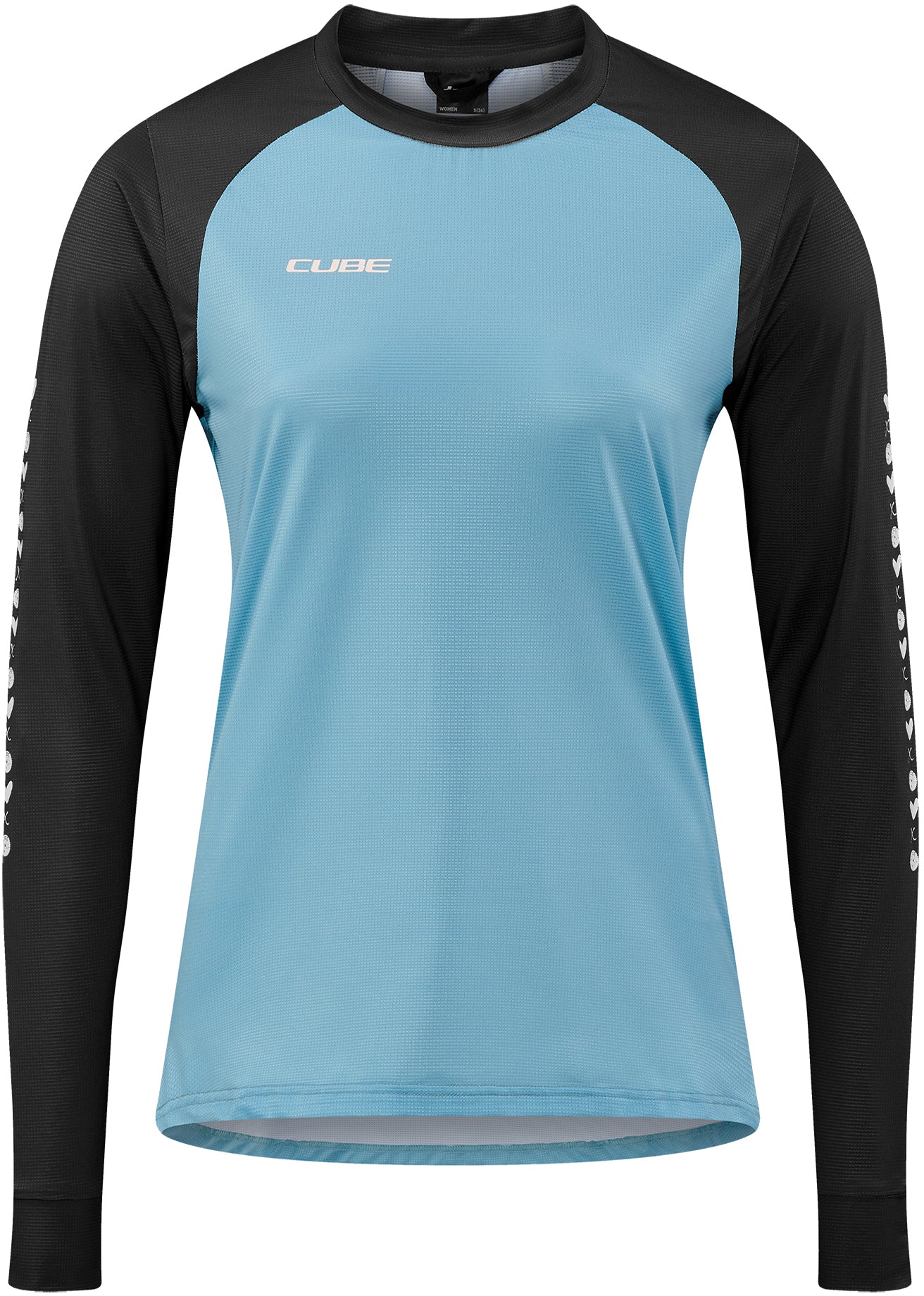 CUBE ATX WS Rundhalstrikot langarm blue´n´black