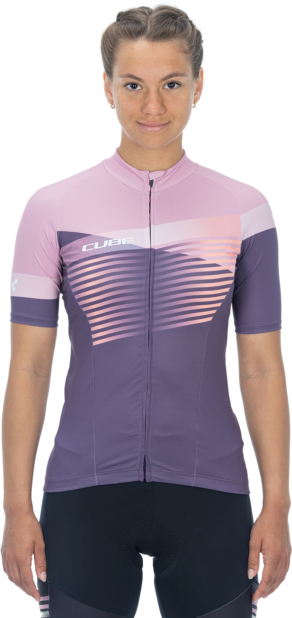 CUBE TEAMLINE WS Trikot kurzarm violet´n´rose