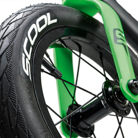 S'COOL Junior Bikes pedeX Magnesium Laufrad Black/Green