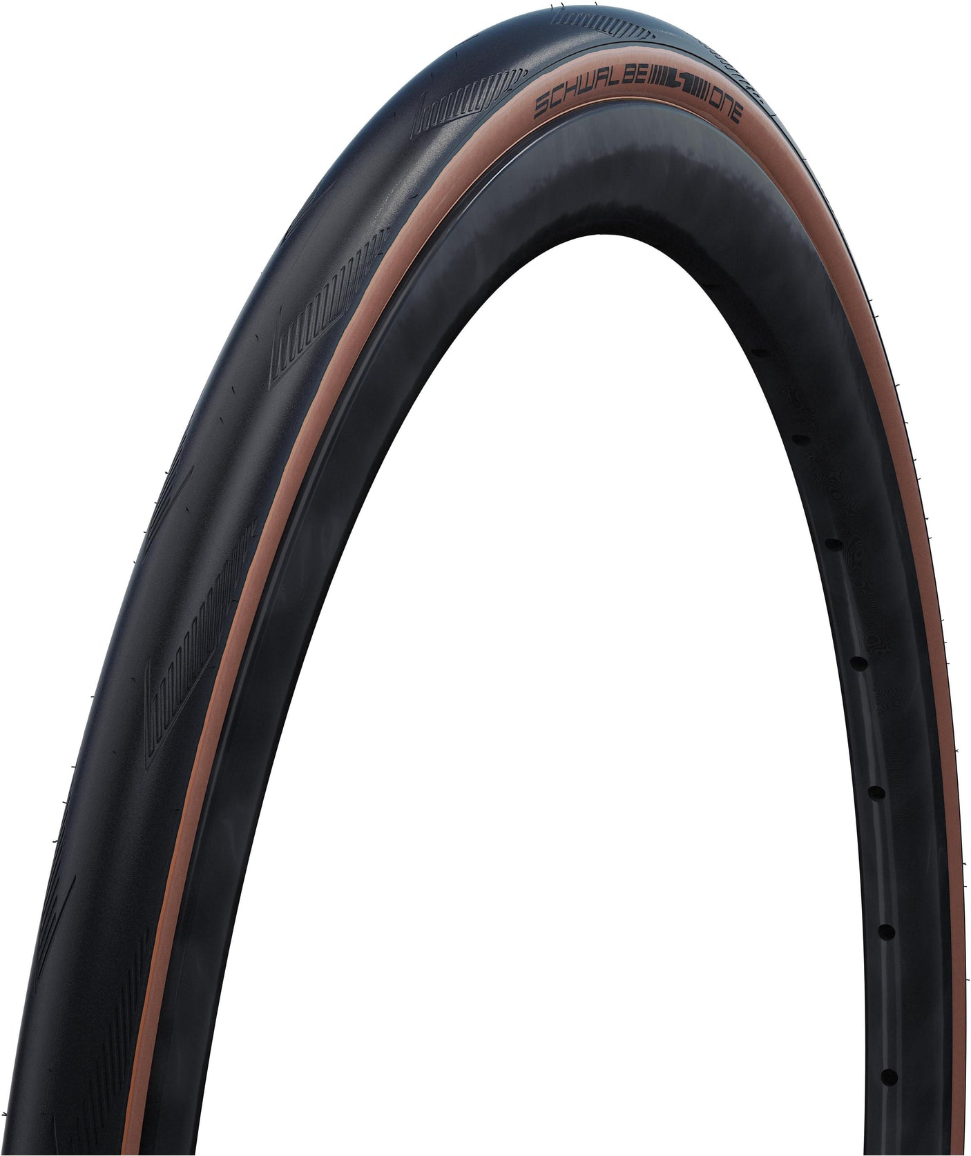 Schwalbe One Performance Faltreifen 700x25C RaceGuard SnakeSkin Addix braun/schwarz