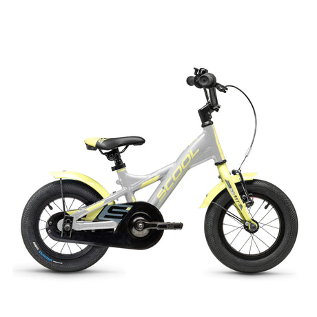 S'COOL Junior Bikes Kinderfahrrad | XXlite 12 Zoll 1-Gang Silver/Lime