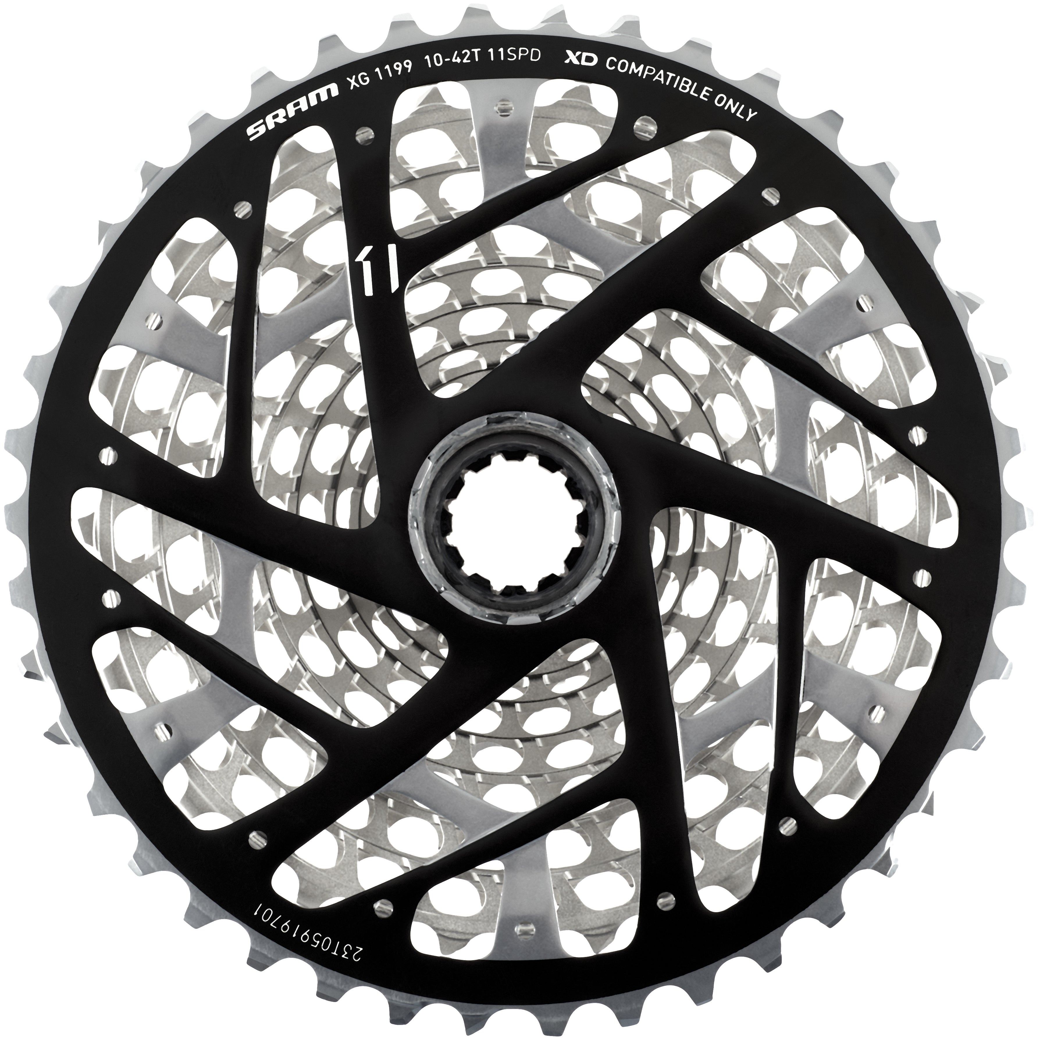 SRAM XX1 XG-1199 Kassette 11-fach 10-42 Zähne silber