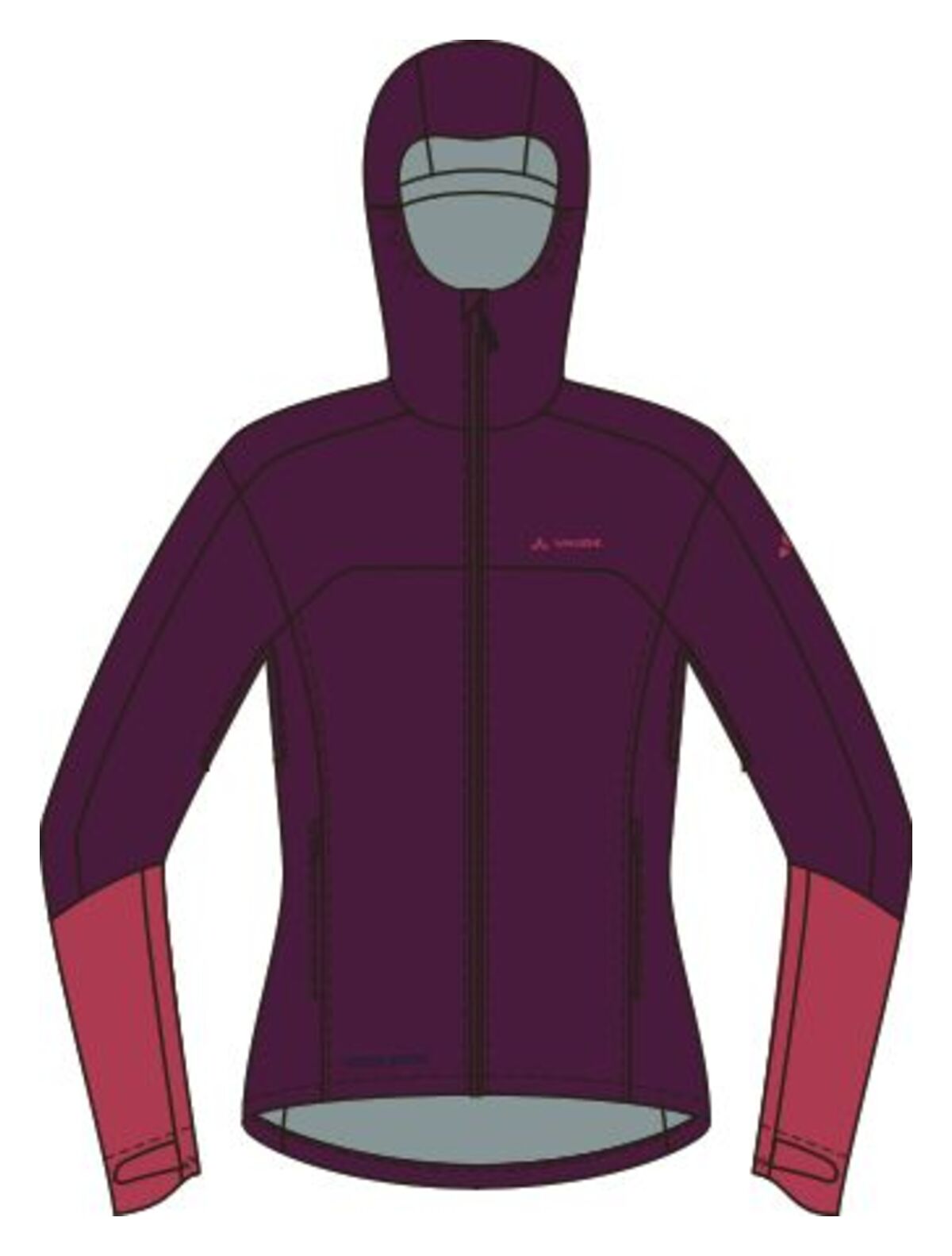 VAUDE Moab Rain Jacket II Damen cassis uni