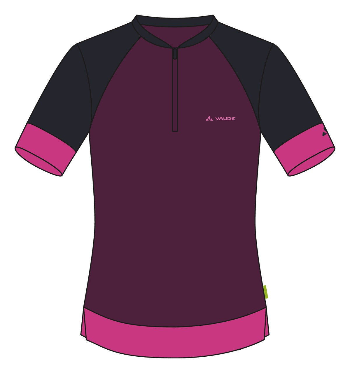 VAUDE Altissimo Q-Zip Kurzarmshirt Damen pink