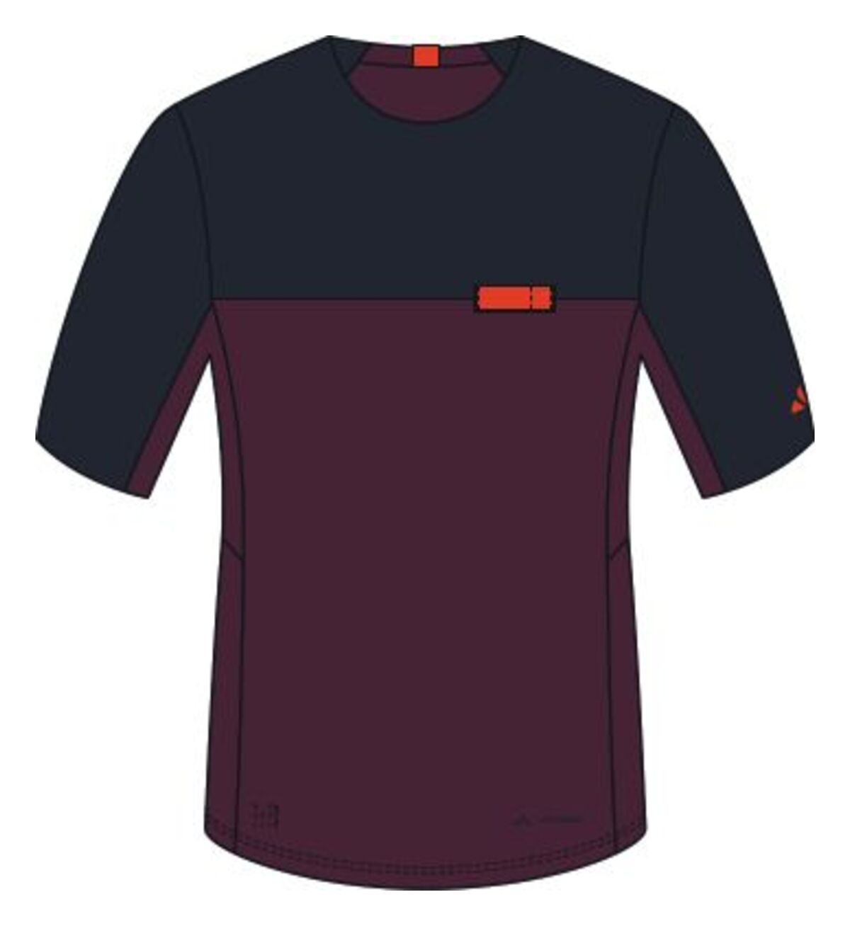 VAUDE Kuro II Kurzarm Shirt Herren rot/schwarz