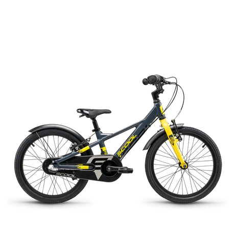 S'COOL Junior Bikes XXlite EVO 18 Zoll 3-Gang Dark Grey/Yellow