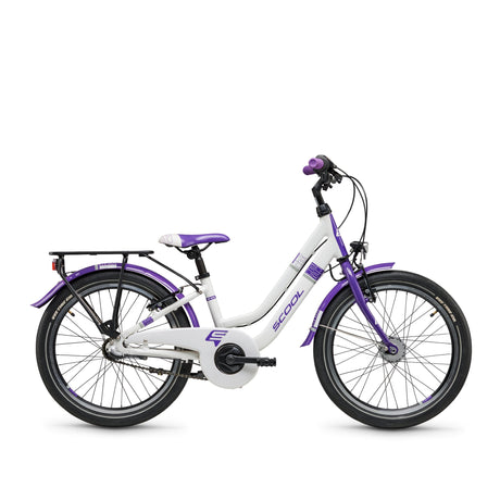 S'COOL Junior Bikes Kinderfahrrad | chiX twin 20 Zoll 3-Gang White/Purple