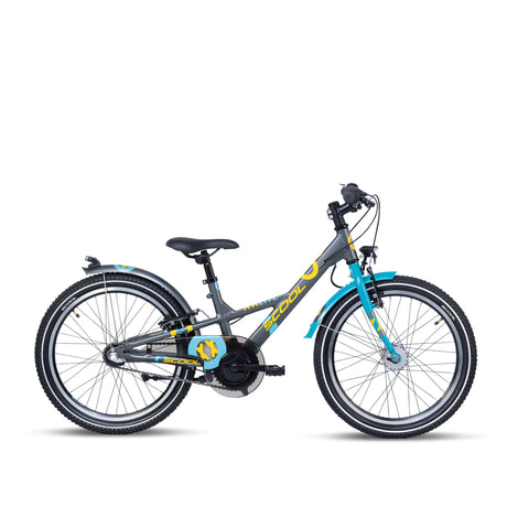 S'COOL Junior Bikes Kinderfahrrad XXlite 20 Zoll 3-Gang Dark Grey/Ocean