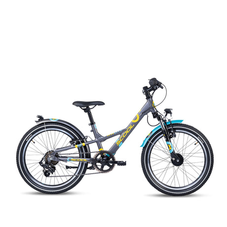 S'COOL Junior Bikes Kinderfahrrad |  XXlite 20 Zoll 7-Gang Dark Grey/Ocean