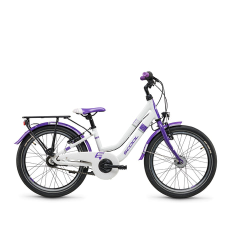 S'COOL Junior Bikes Kinderfahrrad | chiX twin 20 Zoll 7-Gang Nexus White/Purple