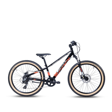 S'COOL Junior Bikes Kinderfahrrad | Xroc disc 24 Zoll 8-Gang Black/Orange