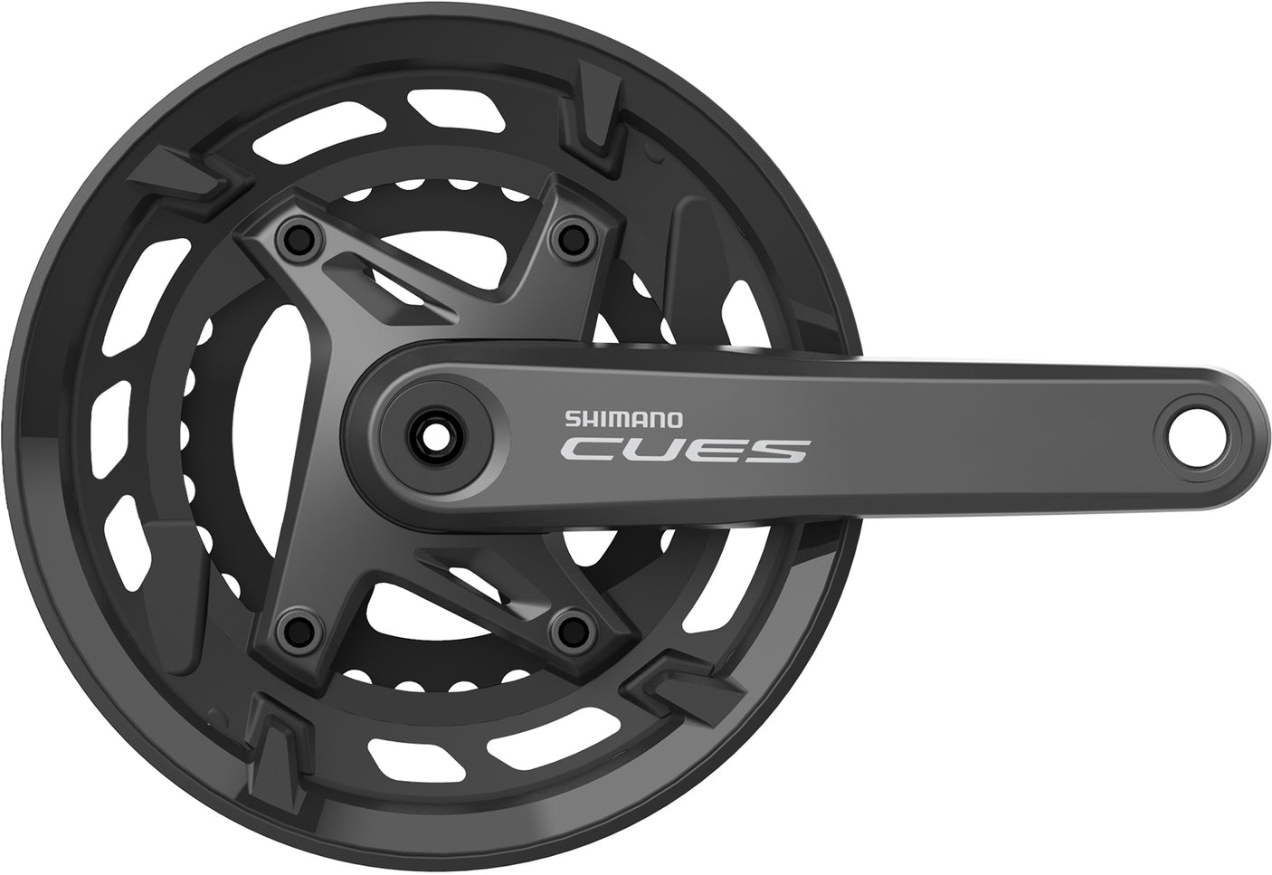 Shimano Cues FC-U6000-2 Kurbelgarnitur 9/10-fach 46-30Z mit Kettenschutz