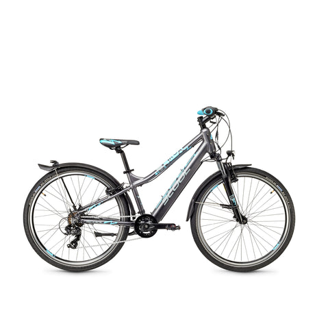 S'COOL Junior Bikes E-Kinderfahrrad e-troX 26 Zoll 7-Gang Grey/blue