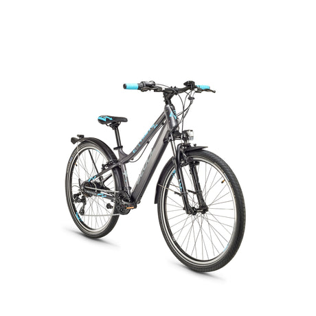 S'COOL Junior Bikes E-Kinderfahrrad e-troX 26 Zoll 7-Gang Grey/blue