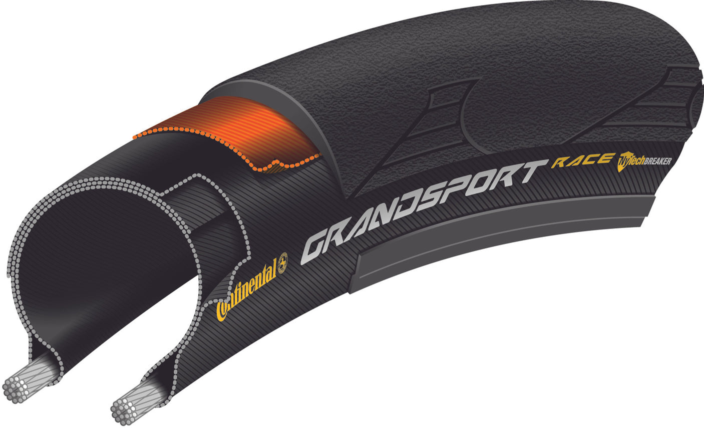 Continental Grand Sport Race Faltreifen 700x25C schwarz