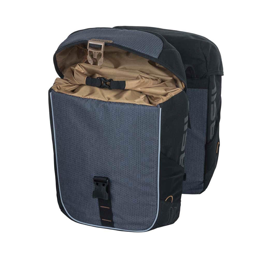 Basil Miles Doppel-Gepäckträgertasche 34l blau/schwarz