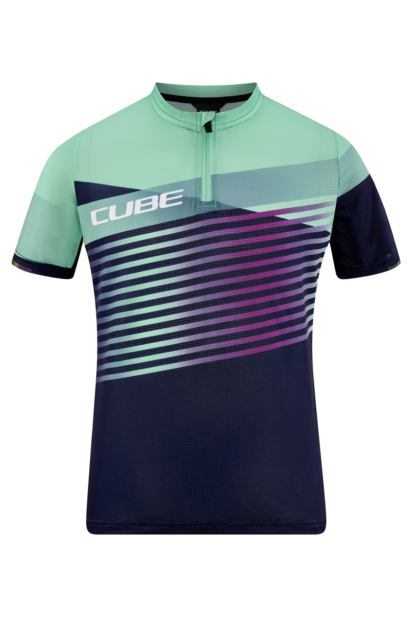 CUBE TEAMLINE Trikot ROOKIE kurzarm blue´n´mint