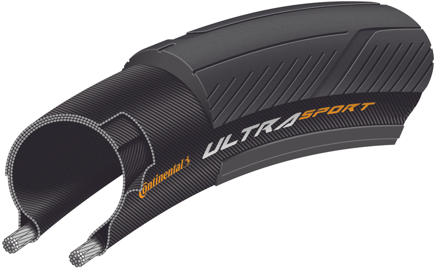 Continental Ultra Sport III Performance Faltreifen 700x25C schwarz